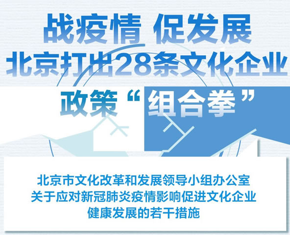 北京出台28条举措 助疫情下的文化企业发展